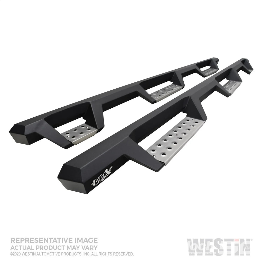 HDX Stainless Drop Wheel-to-Wheel Nerf Step Bars-Silverado/Sierra 2500/3500 Crew Cab (8' Bed) 2020-2024