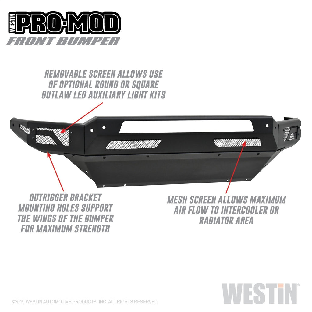 Pro-Mod Front Bumper-1500 2009-2018; Ram 1500 Classic 2019-2024 (Excl. Rebel, Warlock & TRX)