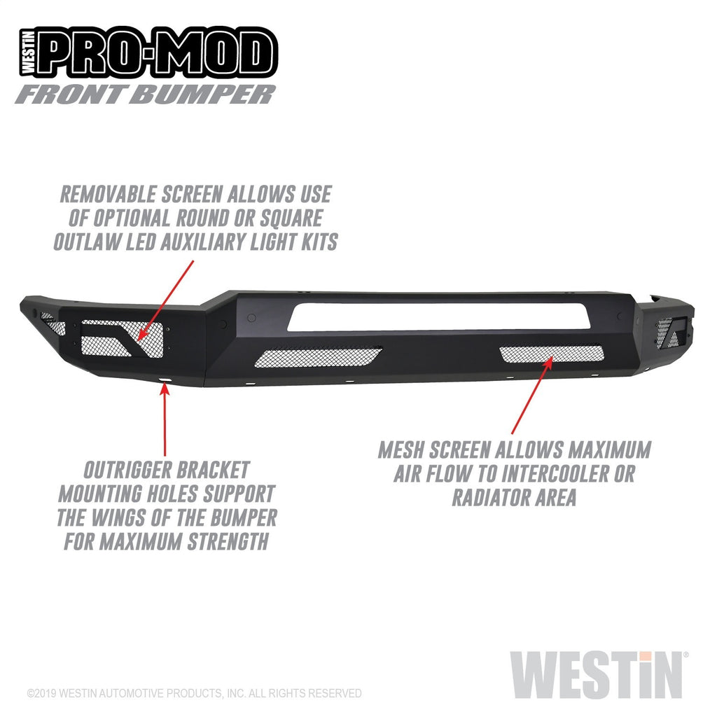 Pro-Mod Front Bumper-Ram 1500 2019-2024 (Excl. 2019-2023 1500 Classic)(Excl. Rebel, Warlock & TRX)