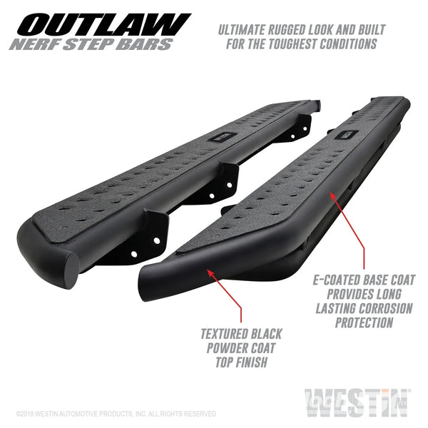 Outlaw Nerf Step Bars-Silverado/Sierra 1500 Crew Cab 2014-2018; 2500/3500 Crew Cab 2015-2019