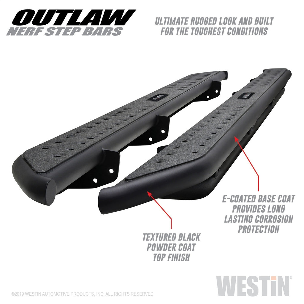 Outlaw Nerf Step Bars-Silverado/Sierra 1500 Crew Cab 2014-2018; 2500/3500 Crew Cab 2015-2019