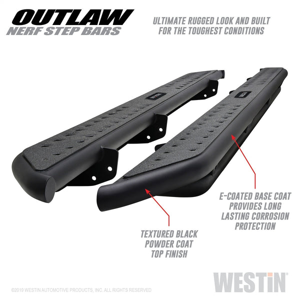 Outlaw Nerf Step Bars-Silverado/Sierra 1500 Crew Cab 2014-2018; 2500/3500 Crew Cab 2015-2019