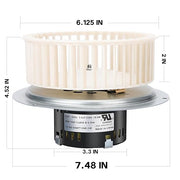 0696B000 Motor Assembly for QT100 and QT110 Series Fans