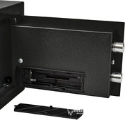 Digital Safe-Electronic Steel Safe with Keypad, 2 Manual Override Keys-Protect Money, Jewelry, Passports-For Home, Business or Travel by Stalwart