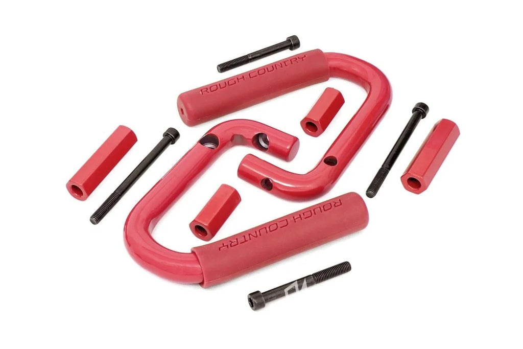 Grab Handles | Steel | Front | Red | Jeep Wrangler JK/Wrangler Unlimited (07-18)