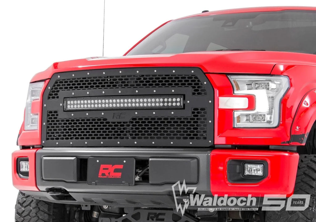 Mesh Grille | 30" Dual Row LED | Black | Ford F-150 2WD/4WD (2015-2017)