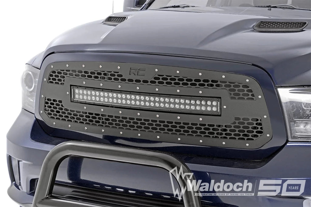 Mesh Grille | 30" Dual Row LED | Black | Ram 1500 2WD/4WD (2013-2018 & Classic)