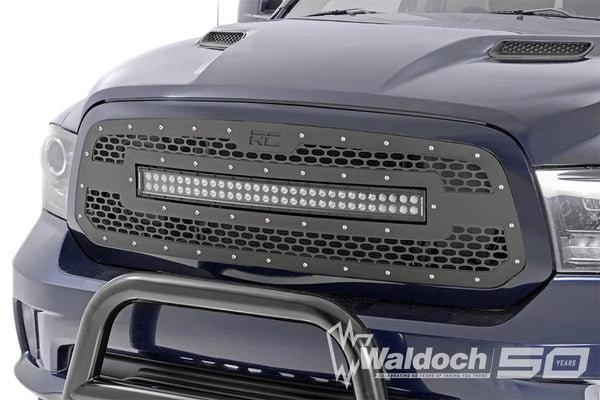Mesh Grille | 30" Dual Row LED | Black | Ram 1500 2WD/4WD (2013-2018 & Classic)