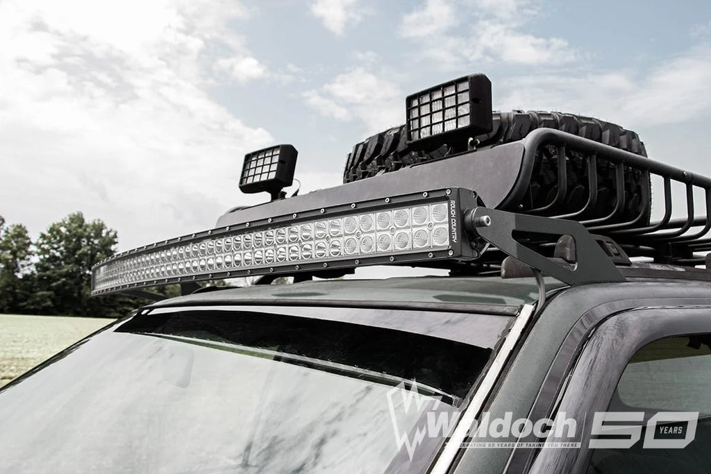 LED Light Mount | Upper Windshield | 50" Curved | Jeep Grand Cherokee ZJ (93-98)