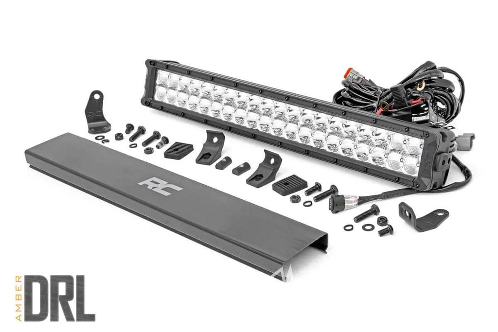 20 Inch Chrome Series LED Light Bar | Dual Row | Amber DRL