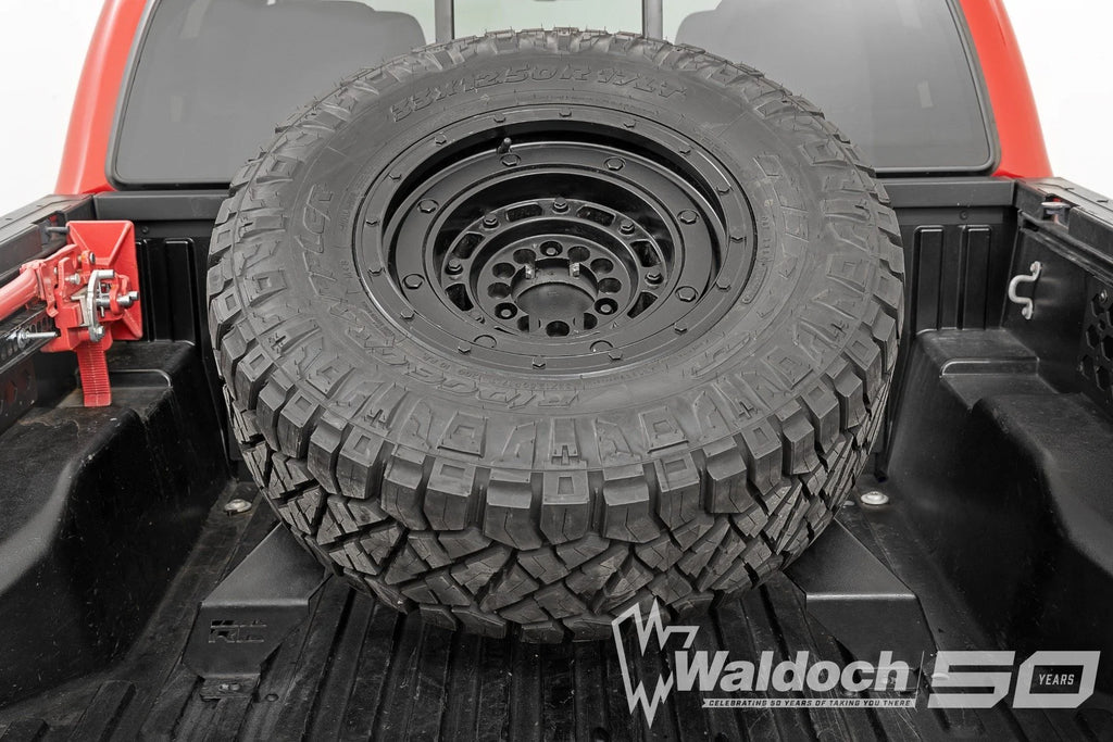 Bed Mount Spare Tire Carrier | Universal (5x5.5 6x5.5 6x135 & 5x5.0 Bolt Patterns)