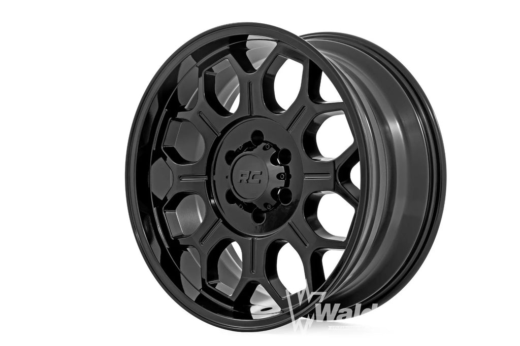 Rough Country 77 Series Wheel | One-Piece | Semi Gloss Black | 20x10 | 6x135 | -25mm