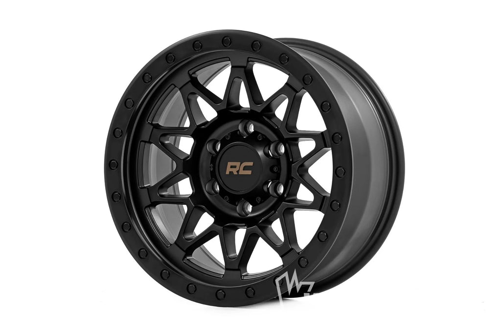 Rough Country 78 Series Wheel | Simulated Beadlock | Black | 17x8.5 | 6x135 | +0mm