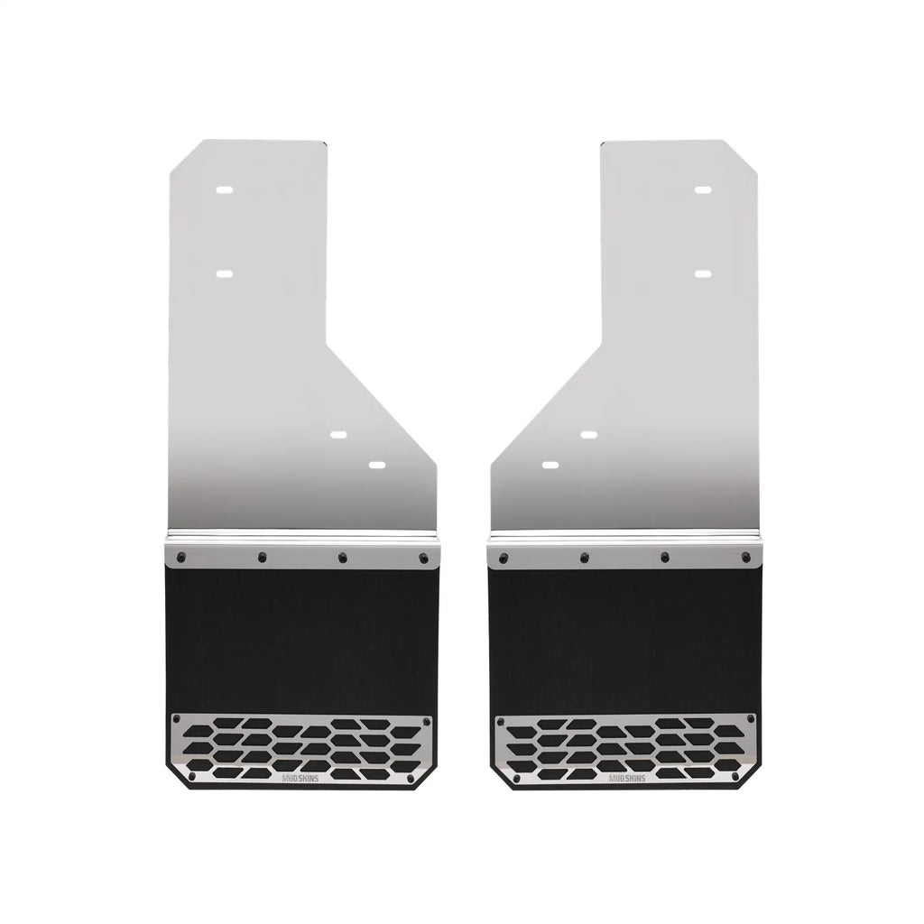 Mud Skins Solid -  Polished Stainless Steel -Ford F-150 - (Fits Rear) - Set of 2