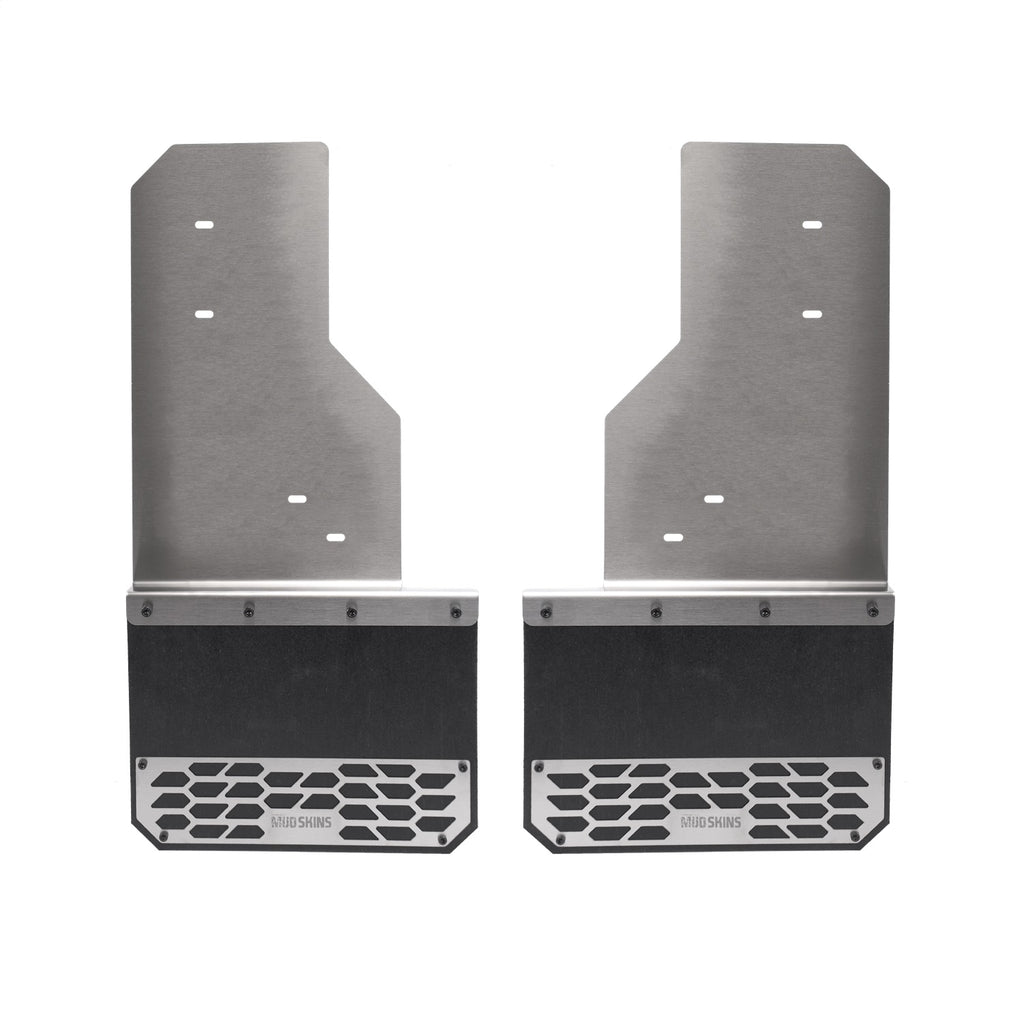 Mud Skins Solid -  Brushed Stainless Steel -Ram HD - (Fits Front) - Set of 2 (Fits Classic and New body)
