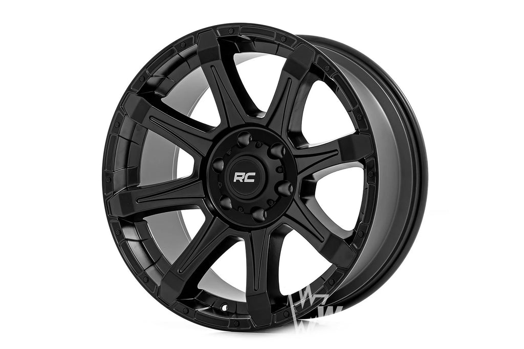 Rough Country 81 Series Wheel | One-Piece | Semi Gloss Black | 20x10 | 6x5.5 | -25mm