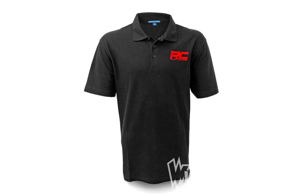 Rough Country Polo | Rough Country Logo | Black | Cotton | Size 2XL