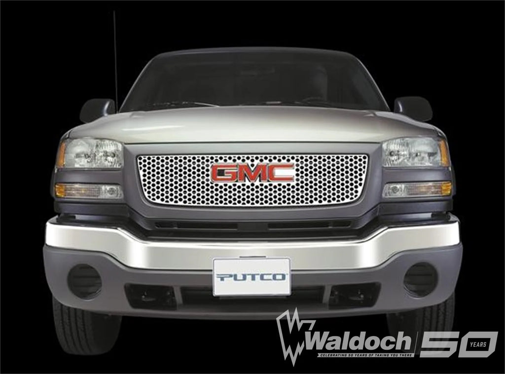 Punch Stainless Steel Grilles-GMC Sierra HD w/ logo cutout