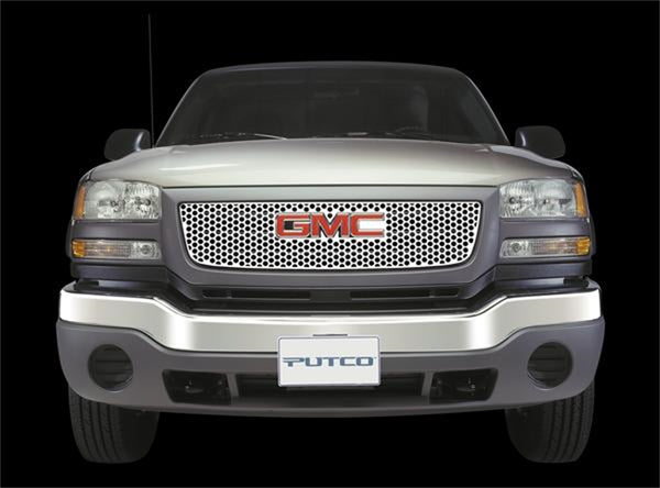 Punch Stainless Steel Grilles-GMC Sierra HD w/ logo cutout