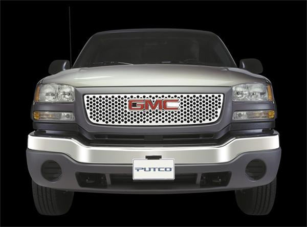 Punch Stainless Steel Grilles-GMC Savana w/ logo cutout