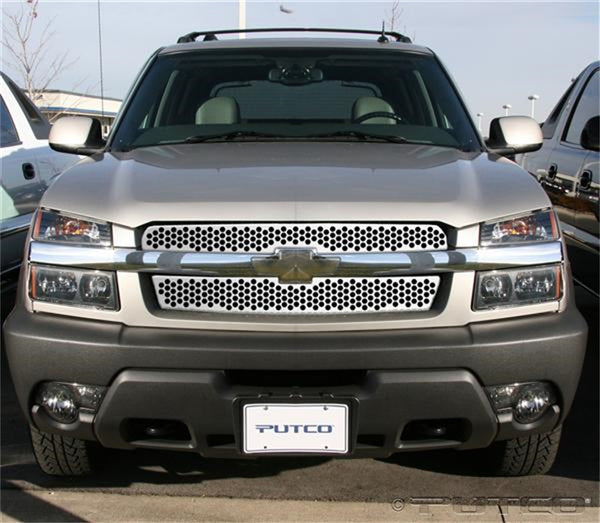 Punch Stainless Steel Grilles-Chevrolet Avalanche w/Body Cladding