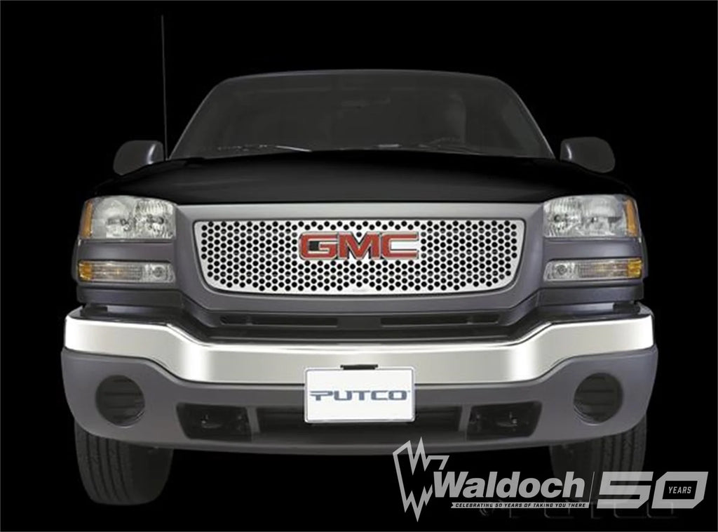 Punch Stainless Steel Grilles-GMC Sierra LD/HD - w/ logo cutout - Does not fit Denali