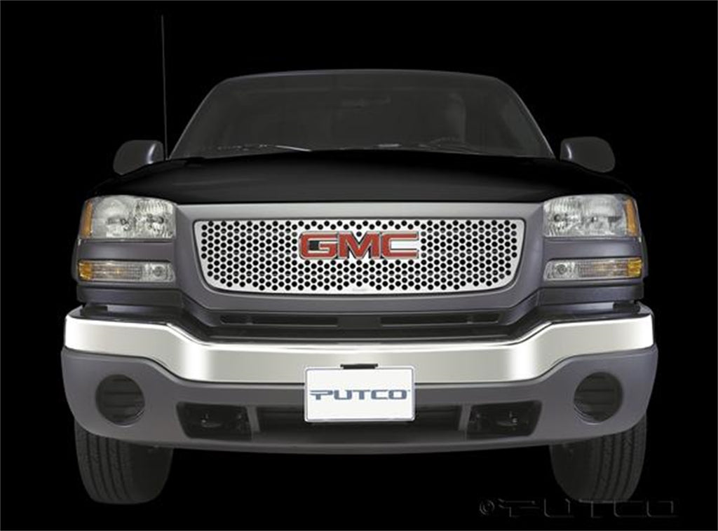 Punch Stainless Steel Grilles-GMC Sierra LD/HD - w/ logo cutout - Does not fit Denali