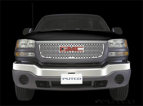 Punch Stainless Steel Grilles-GMC Sierra LD/HD - w/ logo cutout - Does not fit Denali