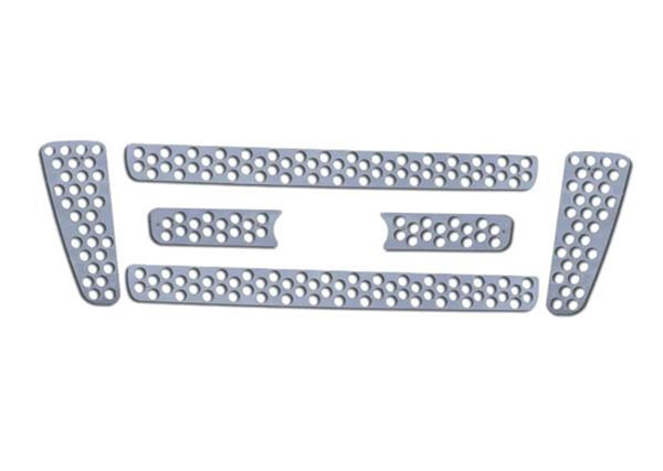 Punch Stainless Steel Grilles-Ford F-150 (Bar Grille) w/ logo cutout (6-pieces / does not cover bumper)
