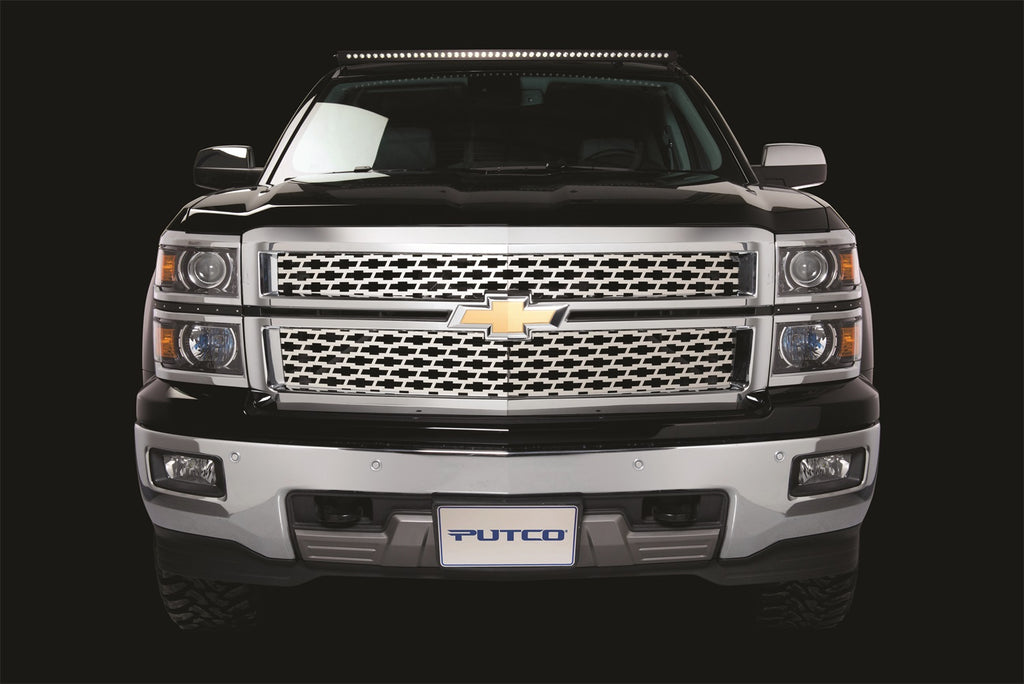 GM Licensed Bowtie Grilles-Chevrolet Silverado LD - fits LTZ and High Country models only - Direct replacement insert.