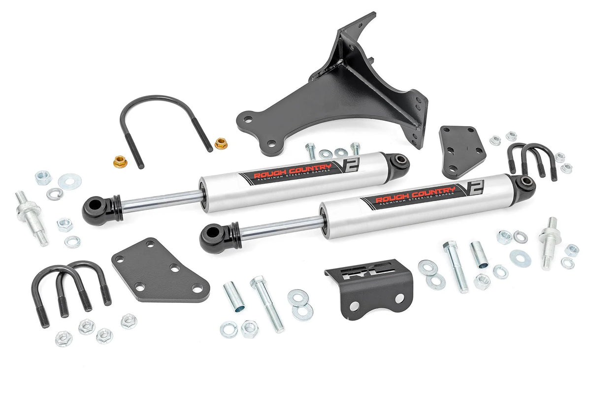 V2 Steering Stabilizer Dual Ford F-250/F-350 Super Duty (05-25)