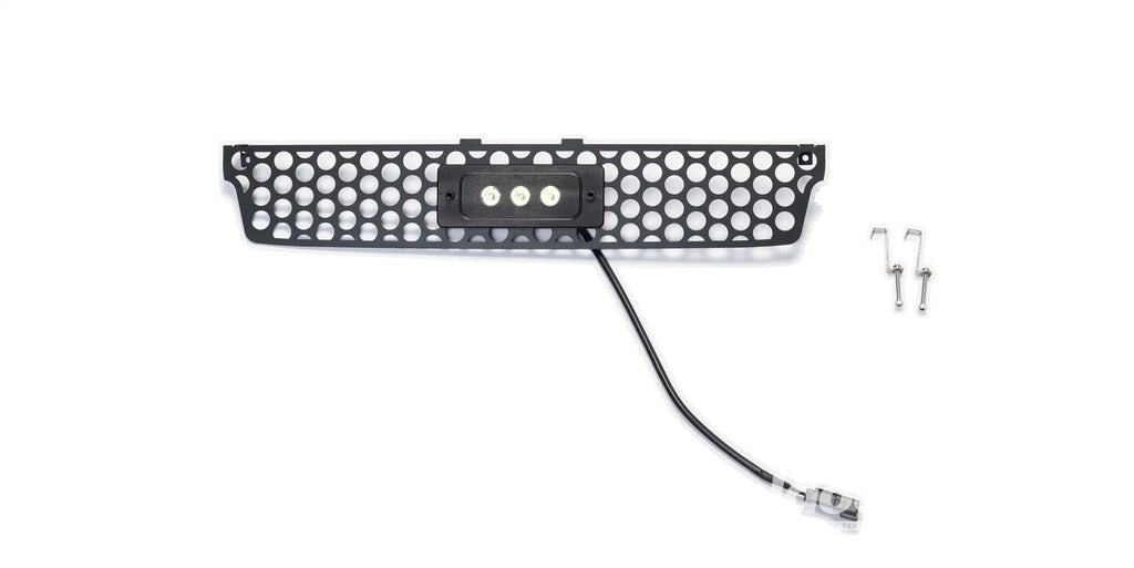 Bumper Grille Inserts-GMC Sierra HD - Stainless Steel - Black Punch Design Bumper Grille with 6" Flush Luminix Light Bar # 10002