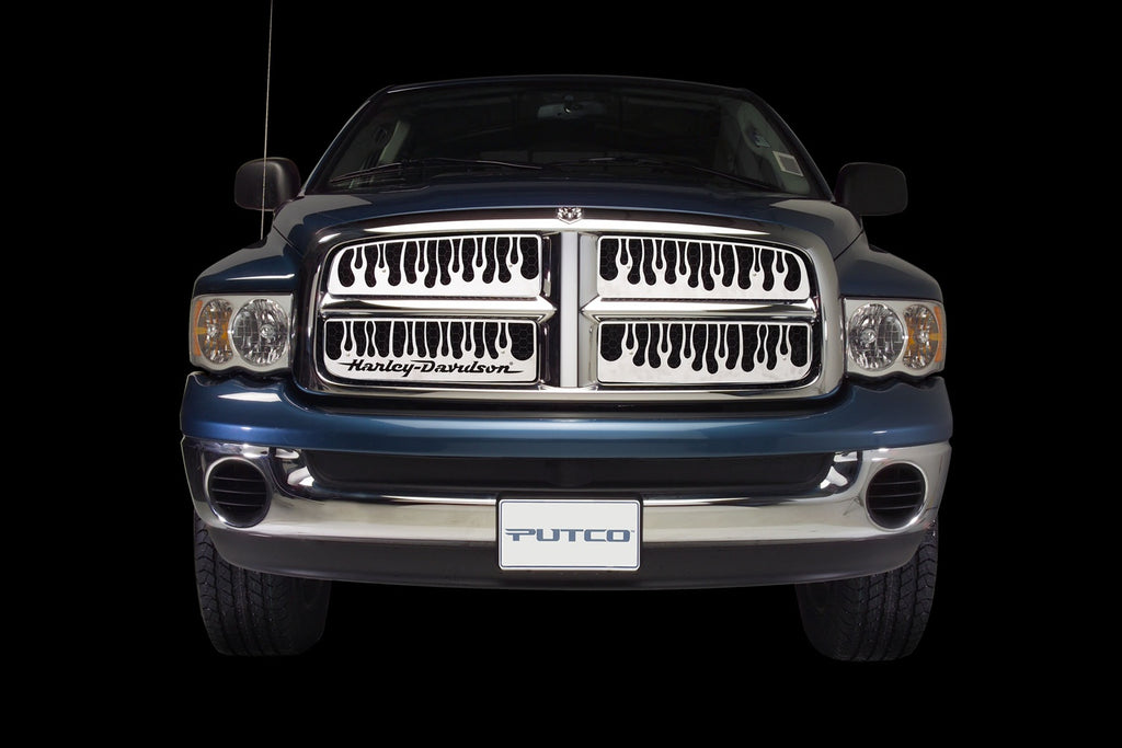 Flaming Inferno Stainless Steel Grilles-Chevrolet Silverado LD