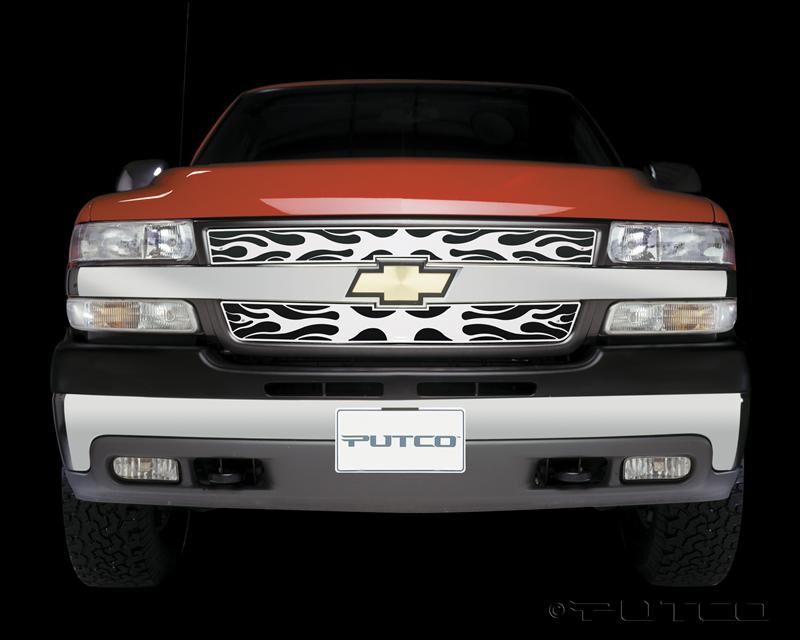 Flaming Inferno Stainless Steel Grilles-Chevrolet Silverado LD