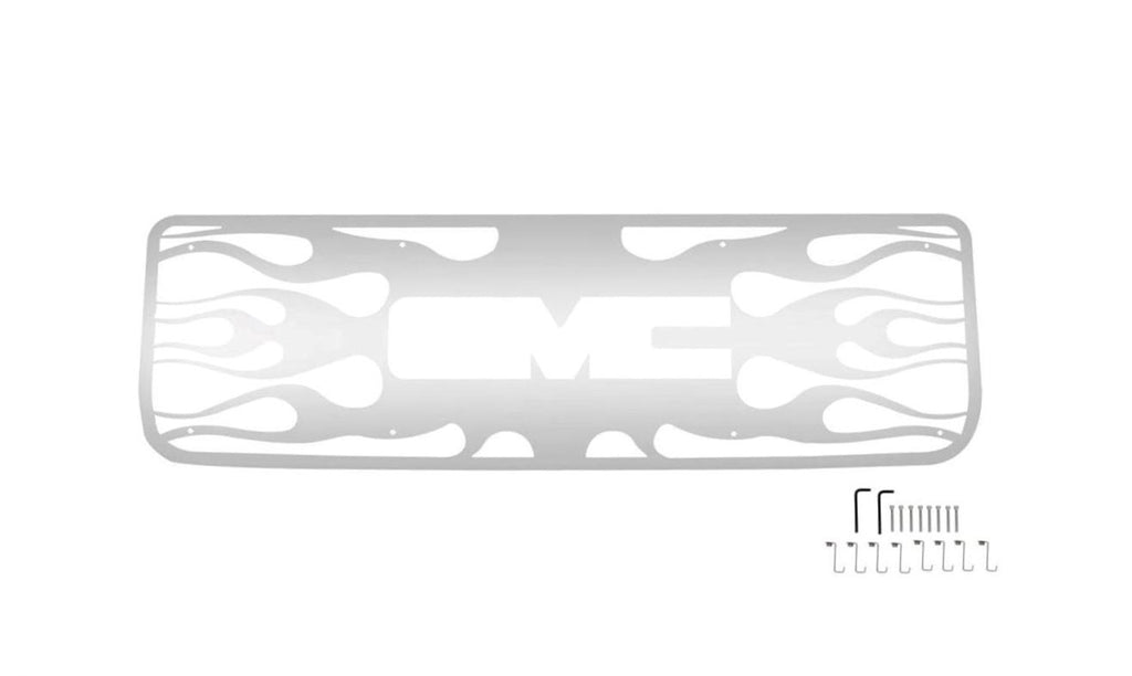 Flaming Inferno Stainless Steel Grilles-GMC Sierra - w/ logo cutout  (Does not fit 3500 model) Flaming Inferno Stainless Steel Grilles-GMC Suburban -  w/ logo cutout Flaming Inferno Stainless Steel Grilles-GMC Yukon - w/ logo cutout