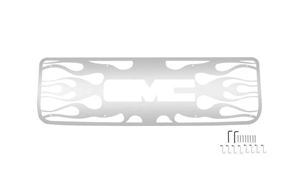 Flaming Inferno Stainless Steel Grilles-GMC Sierra - w/ logo cutout  (Does not fit 3500 model) Flaming Inferno Stainless Steel Grilles-GMC Suburban -  w/ logo cutout Flaming Inferno Stainless Steel Grilles-GMC Yukon - w/ logo cutout