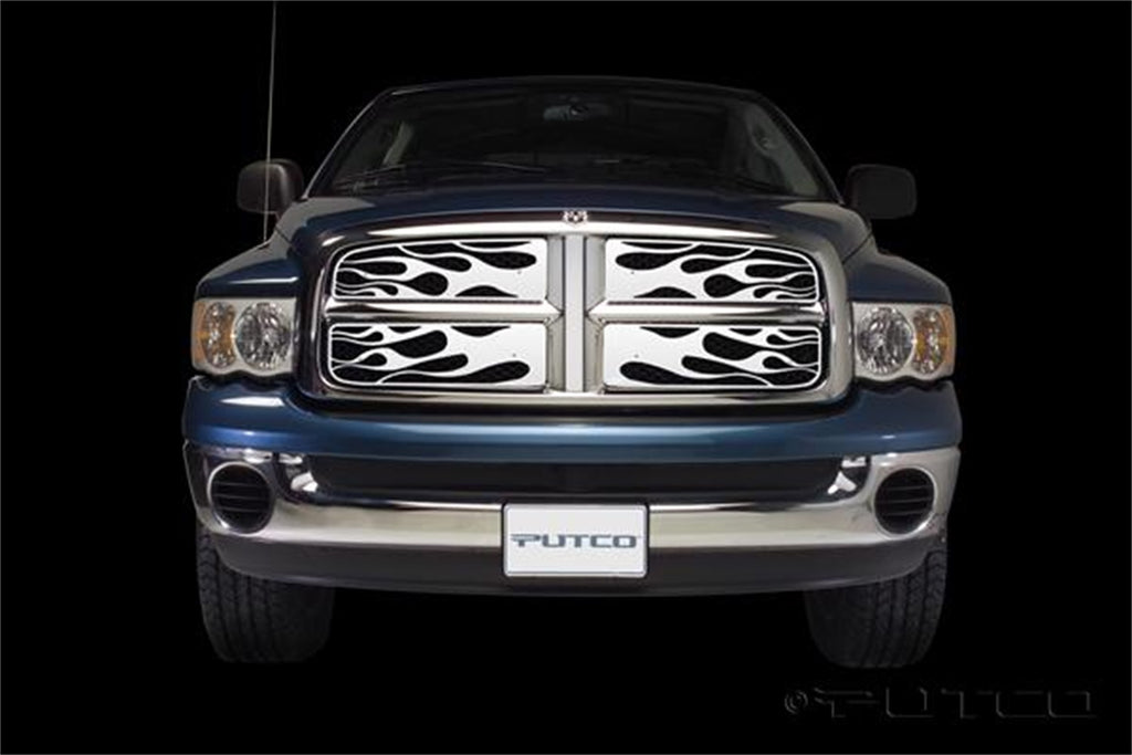 Flaming Inferno Stainless Steel Grilles-RAM 1500 Flaming Inferno Stainless Steel Grilles-RAM 2500/3500