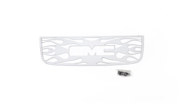 Flaming Inferno Stainless Steel Grilles-GMC Envoy w/ logo cutout