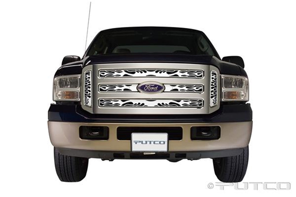 Flaming Inferno Stainless Steel Grilles-Ford Super Duty - Including Side Vents