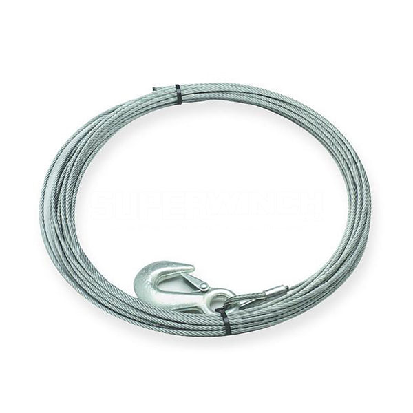 Wire Winch Rope-Replacement Wire Rope 3/8" diameter x 80' length for Tigershark 11500; NX10000 Winches