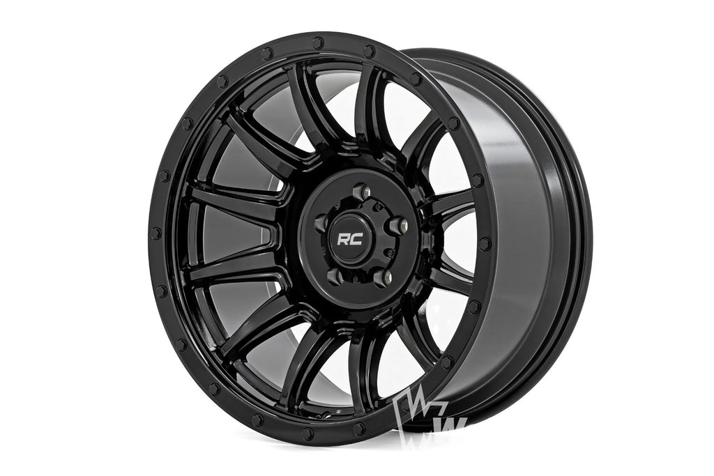 Rough Country 90 Series Wheel | One-Piece | Gloss Black | 20x10 | 6x5.5 | -19mm