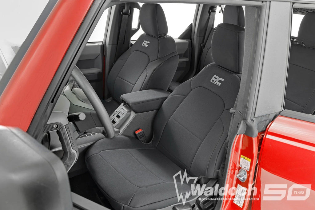 Seat Covers | Bucket Seats |W/Fold Down RR Armrest |FR & RR | 4DR | Ford Bronco (21-25)