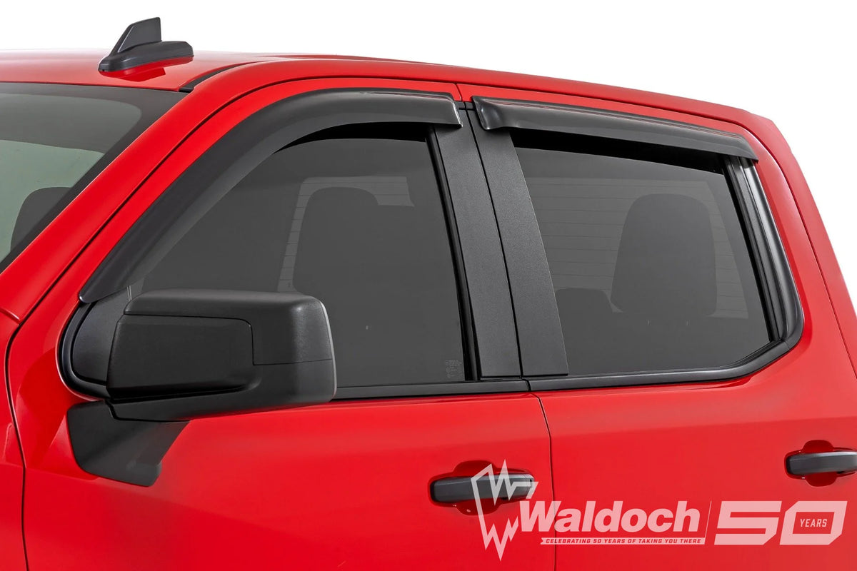 Side Window Deflectors | Tape On Rain Guard | Chevy/GMC 1500/2500HD/3500HD (19-25 & Classic)