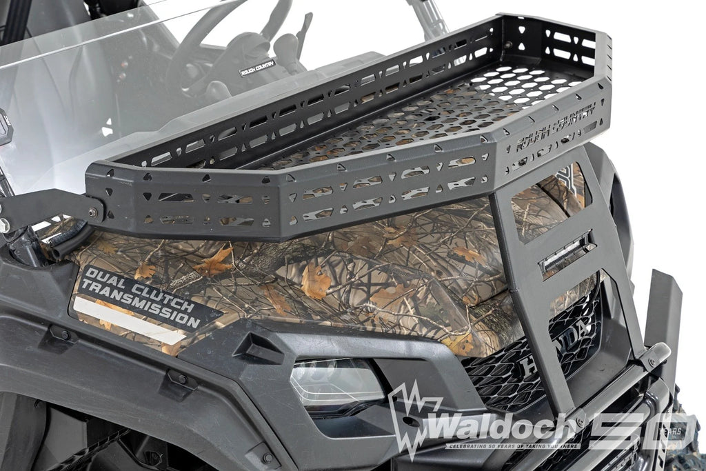 Front Cargo Rack |Black Series LED | 6" Light | Slim Line | Honda Pioneer 1000