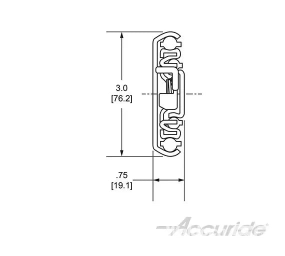 60" HEAVY DUTY DRAWER SLIDE, LEFT ONLY (LOCK IN & OUT)