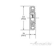 60" HEAVY DUTY DRAWER SLIDE, LEFT ONLY (LOCK IN & OUT)