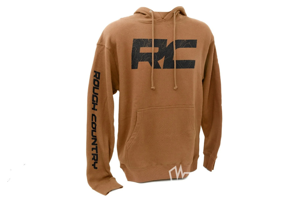 Rough Country Hoodie | RC Topographical Sleeve | Saddle | XL