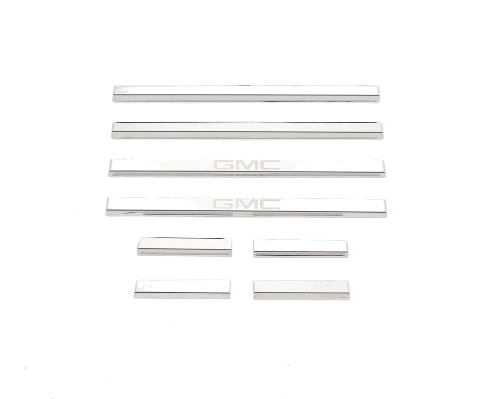 GM Stainless Steel Door Sills-GMC Sierra LD - Double Cab with "GMC" Etching (8 Pcs) GM Stainless Steel Door Sills-GMC Sierra HD - Double Cab with "GMC" Etching (8 Pcs)