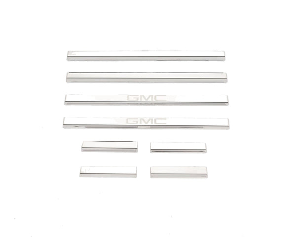GM Stainless Steel Door Sills-GMC Sierra LD - Double Cab with "GMC" Etching (8 Pcs) GM Stainless Steel Door Sills-GMC Sierra HD - Double Cab with "GMC" Etching (8 Pcs)
