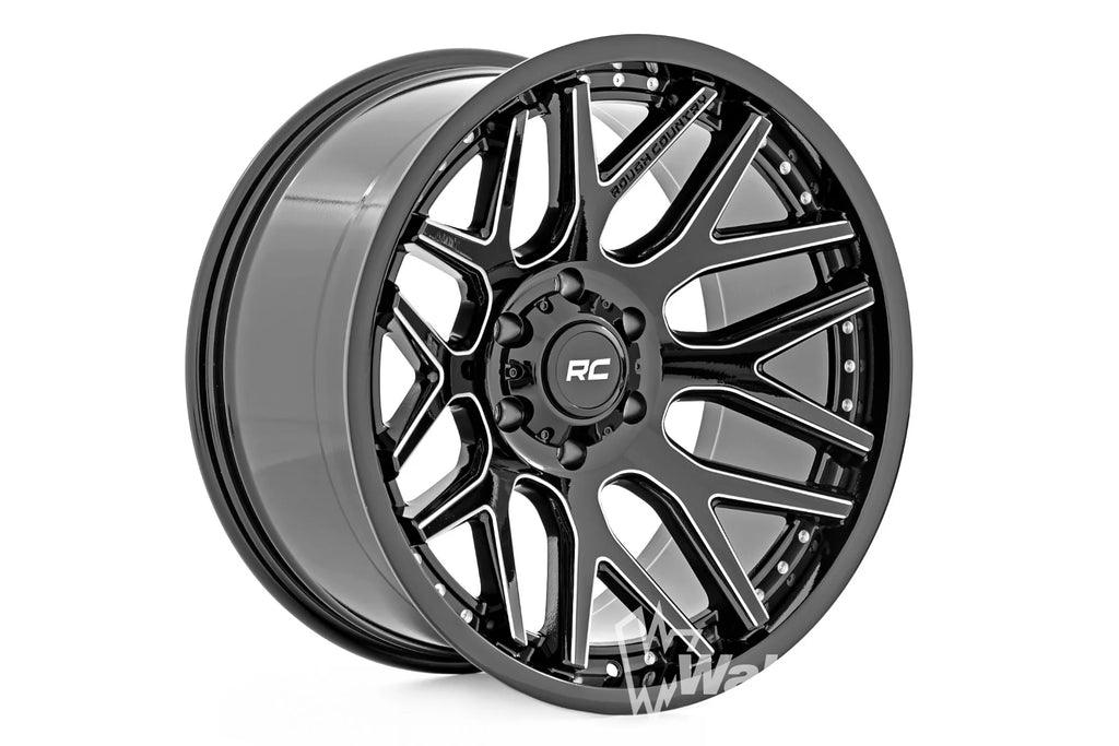 Rough Country 95 Series Wheel | Machined One-Piece | Gloss Black | 20x10 | 6x5.5 | -25mm